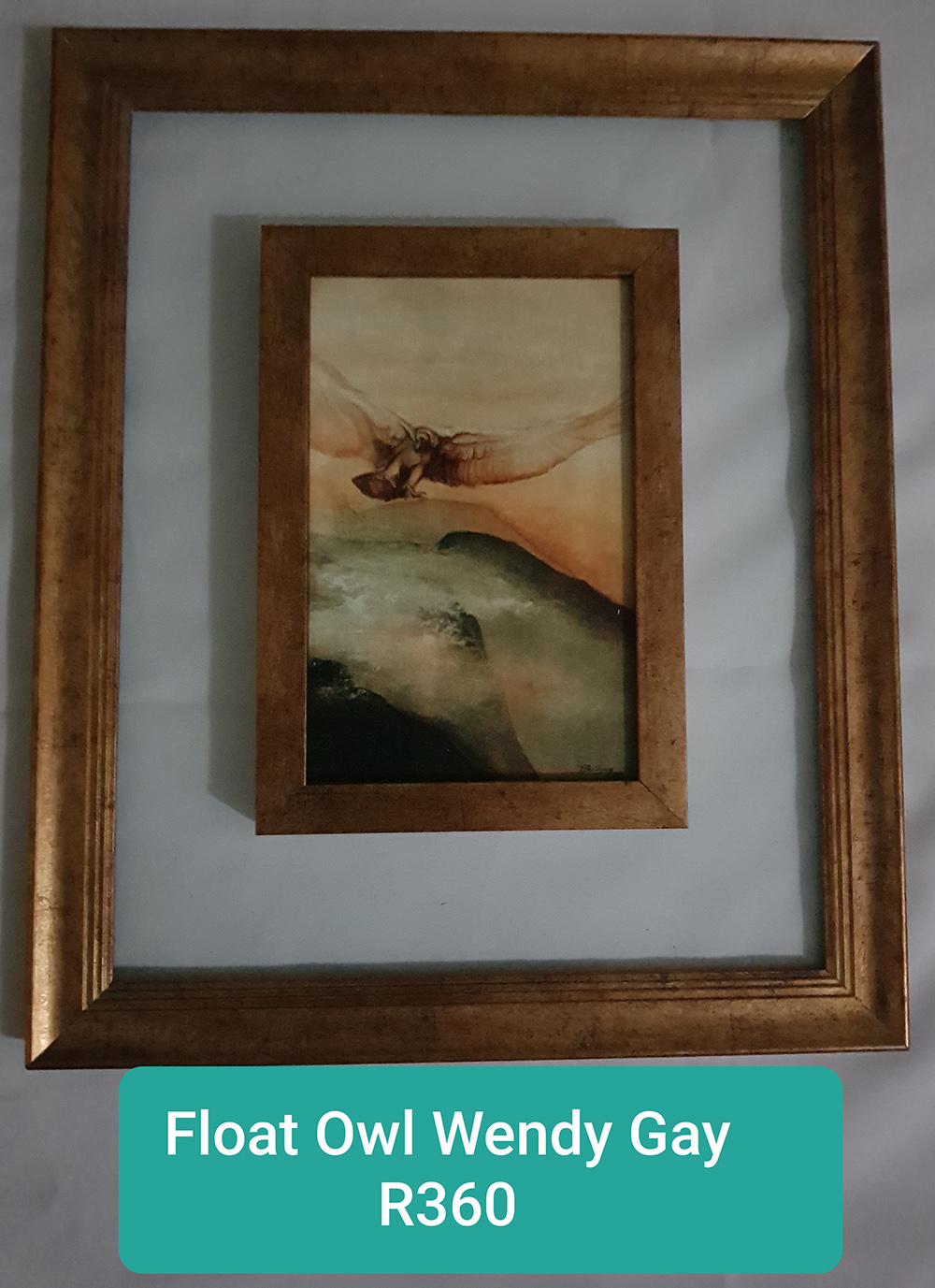Owl Wendy Gay 425x350 Double Frame Flaot FR010